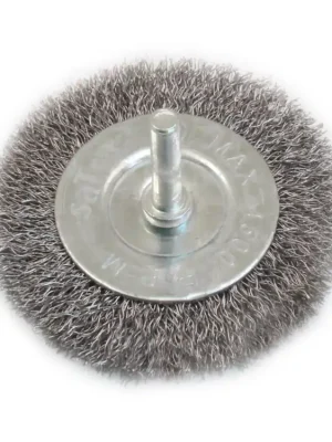 Kartáč okružní, vlnitý, ocelový 75x6 mm, stopka - SATRA - MojeDílna Novinka