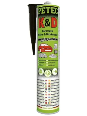 Karosářské těsnění/lepidlo černé, 310 ml - Petec - MojeDílna Značkový