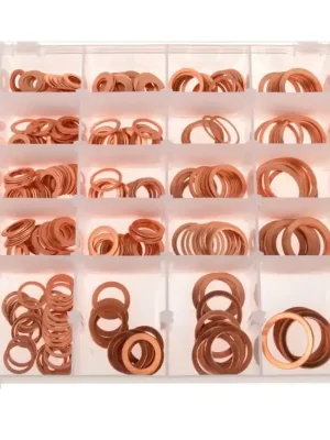 Finální Výprodej Podložky měděné, ploché, různé průměry, sada 580 kusů - MojeDílna