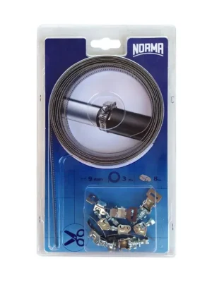 Víkendová Akce Nekonečná hadicová spona, nekonečný pás 9 mm x 3 m, 8 ks svorka - MojeDílna
