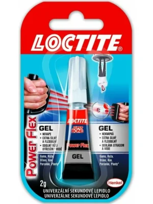 Vteřinové lepidlo, gelové, univerzální, 2 g - Loctite Super Bond Power Flex Gel - MojeDílna Kup Teď