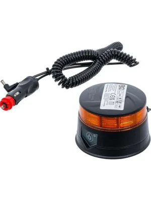Značkový BGS Technic BGS 70343 Aku otočný maják pr. 130 mm s magnetem - žlutý(2,6 Ah) - MojeDílna