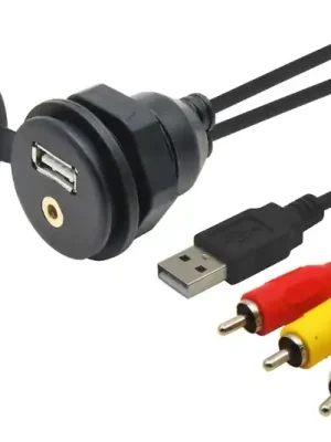 Zlevněný USB / JACK 4pólová zásuvka s kabelem