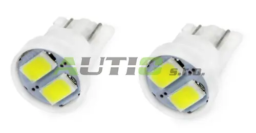 Prémiový LED autožárovky W5W T10, 12V - 2 kusy