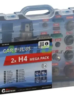 Žárovky 12V servisní box MEGA H4+H4+pojistky Nejprodávanější