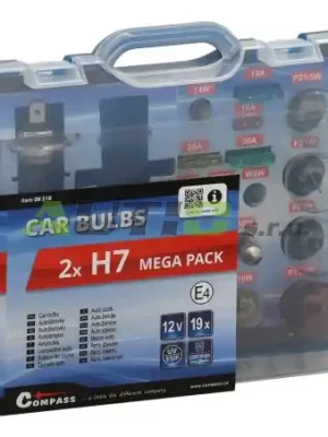 Žárovky 12V servisní box MEGA H7+H7+pojistky Odeslání Ihned
