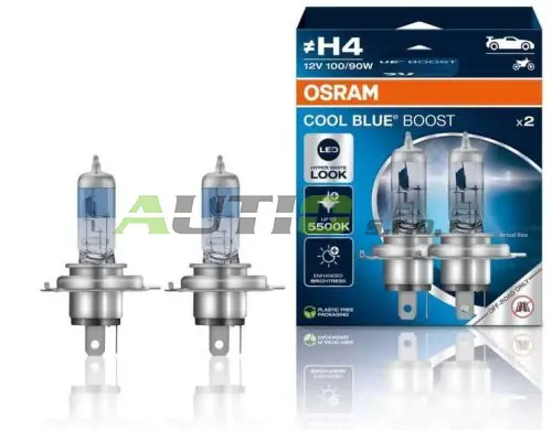 Nakupujte Hned LED autožárovky Cool Blue Boost H4 12V 100/90W - 2ks