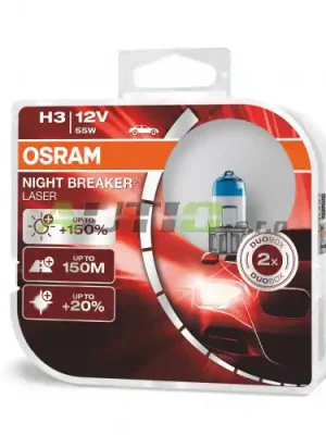 Autožárovky Osram H3 12V 55W NEXT GENERATION +150% 2ks Zlevněný
