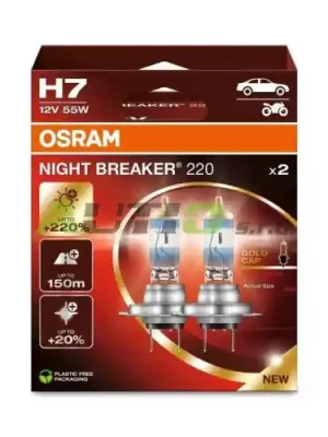 Autožárovky OSRAM H7 12V 55W PX26d NIGHT BREAKER 220 (+220% 2ks) Aktuální