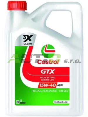 Víkendová Akce CASTROL GTX 15W-40 A3/B3 4 L