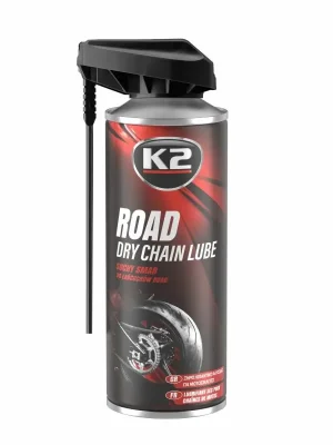 Moderní K2 ROAD DRY CHAIN LUBE 400 ml - suché mazivo na řetězy motocyklů